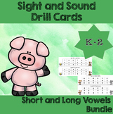 Short and Long Vowel Sight and Sound Drill Cards Bundle