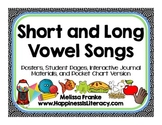 Short and Long Vowel Songs: Posters, Interactive Journals 