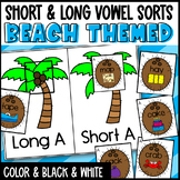 Short and Long Vowel Sorts Beach Themed Sorting Mats Liter