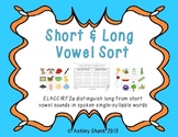 Short and Long Vowel Sound Sort - A Differentiated Common 