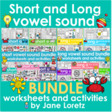 Short and Long Vowel Sound Worksheet and Activities (BUNDL
