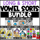 Short and Long Vowel A E I O and U Word and Picture Sorts BUNDLE
