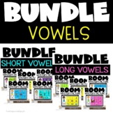 Short and Long Vowels Boom Cards™ {a, e, i, o, u} Bundle U