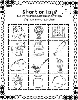short and long vowels phonics worksheets by teaching second grade