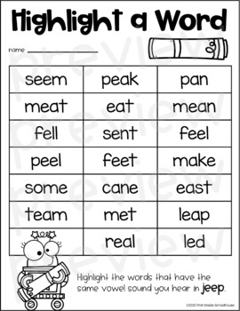 long and short vowel worksheets bundle by first grade schoolhouse