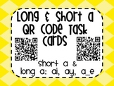 Short and Long a QR Code Task Card Activity