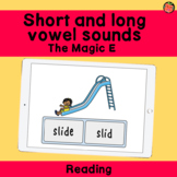 Short and long vowel sounds Magic E Game 1B | Boom cards w