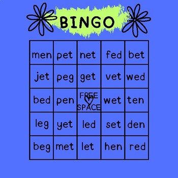 Short e Bingo by Ms Lexi Loves Learning | TPT