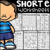 Short e Worksheets - CVC Words