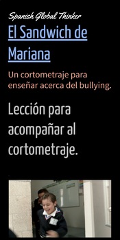 Preview of Short film in Spanish about bullying with multiple activities for students to do