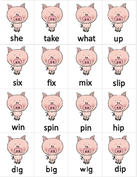 Short I Word Sort, Pig In A Wig By Kristin Zunker 