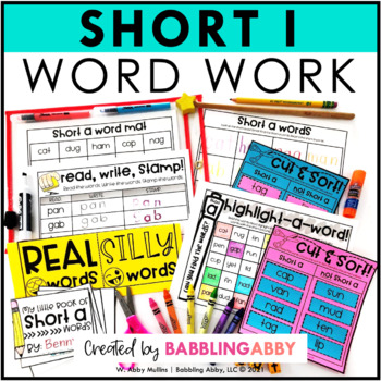 Preview of Short Vowel i Word Work Activities Science of Reading and Literacy Centers