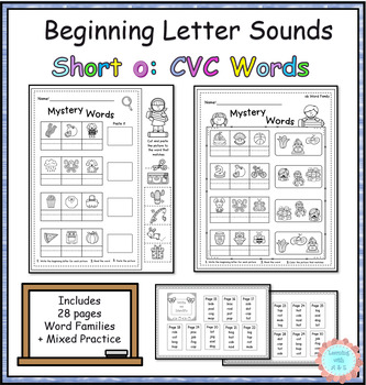 Preview of Short o, Beginning Letter Sounds Word Activity, Blend and read the CVC Words