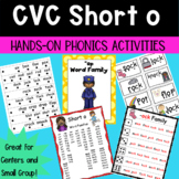 Short o Hands-on CVC Word Family Phonics Centers and Small