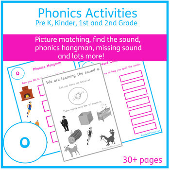 Short 'o' Sound Phonics Bundle 30+ Pages | Phonics Resources | Phonics ...