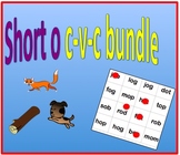 Short o cvc bundle - worksheet and bingo game