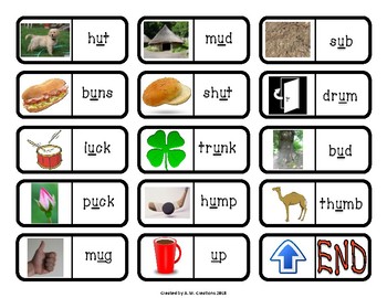 Short 'u' Dominoes by A W Creations | Teachers Pay Teachers