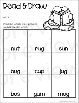 short u word work by first grade schoolhouse teachers pay teachers