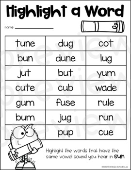 short u worksheets and activities short vowel worksheets tpt