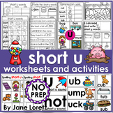 Short u worksheets and activities