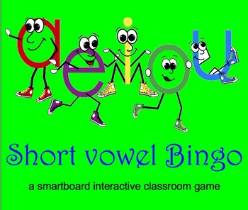 Preview of Short vowel Bingo game for Smartboard