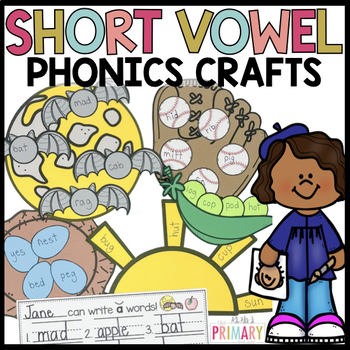 Preview of Short vowel crafts | Phonics crafts | Science of Reading | SOR