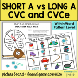 Short vs Long A Vowel Games CVC and CVCe Within Word Patte
