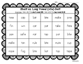 Short vs. Long Vowels (vowel-consonant-e) Color Sorting Wo