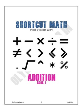 Preview of Shortcut Math : Vedic : Addition