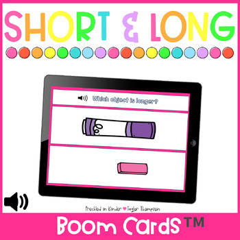 Preview of Shorter and Longer | Distance Learning | Boom Cards™