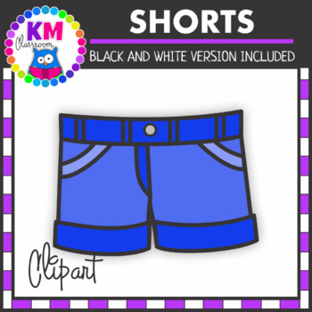 shorts clip art black and white
