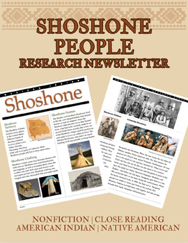 Preview of Shoshone Native American Indian Research Nonfiction Newsletter | Indigenous