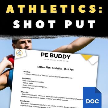 Preview of Shot Put Lesson Plan | Athletics Resources for PE Teachers | Years 7-12