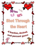 A fraction, decimal, and percent game: Valentine Shot thro