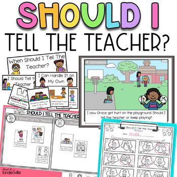 Preview of Should I Tell the Teacher? | Tattling vs Reporting | Back to School | SEL