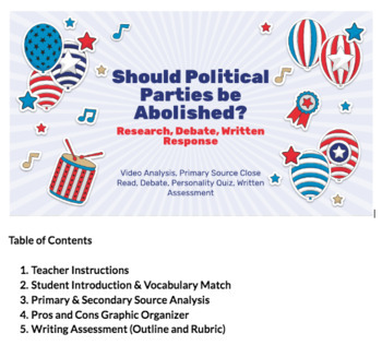 Preview of Should Political Parties be Abolished? Research, Debate, Written Response