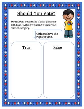 Preview of Should You Vote -True or False