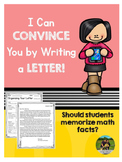 Opinion Letter Writing: Should students memorize their mat