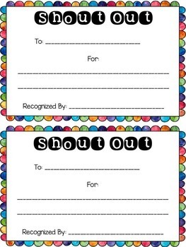 Shout Out Bulletin Board by Pathway 2 Success Teachers Pay Teachers