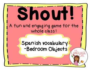 Shout Spanish Vocabulary Game Bedroom Objects