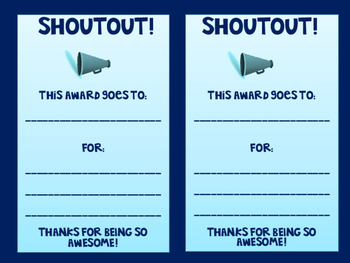 Preview of Shoutouts!