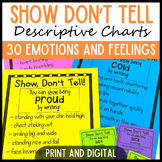 Show Don't Tell Charts and Posters | Descriptive Writing | show not tell