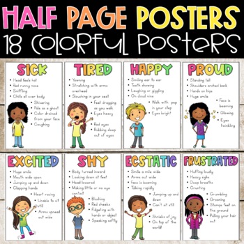 Show Don't Tell How Characters Feel Posters and Handouts | TPT