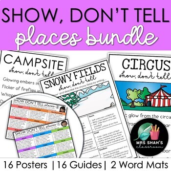 Preview of Show, Don't Tell Places BUNDLE - Word Lists, Posters and Guides