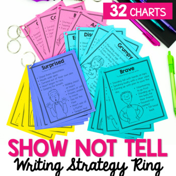 Preview of Show Don't Tell Mini Writing Anchor Charts