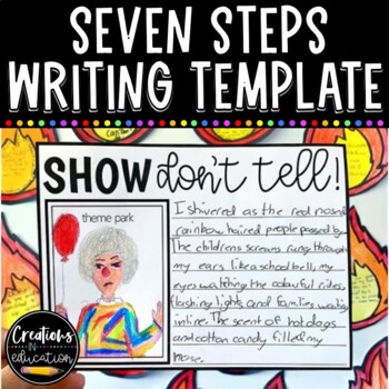 Preview of Show Don't Tell Seven Steps Writing Template