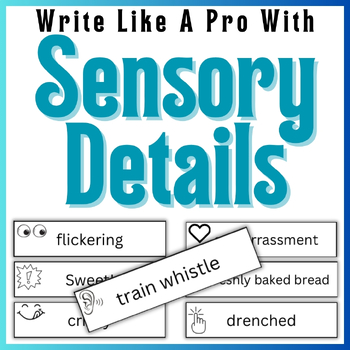 Preview of Show Don't Tell Story Elaboration with Editable Sensory Detail Word Cards