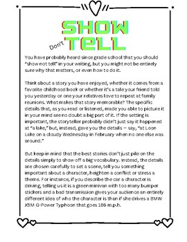 Show Don't Tell: How to Show Not Tell in Your Writing