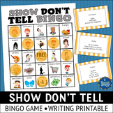 Show Don't Tell Writing Bingo Game