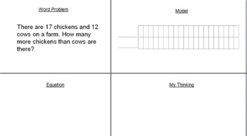 Preview of Show Four Ways (Comparison Problems)